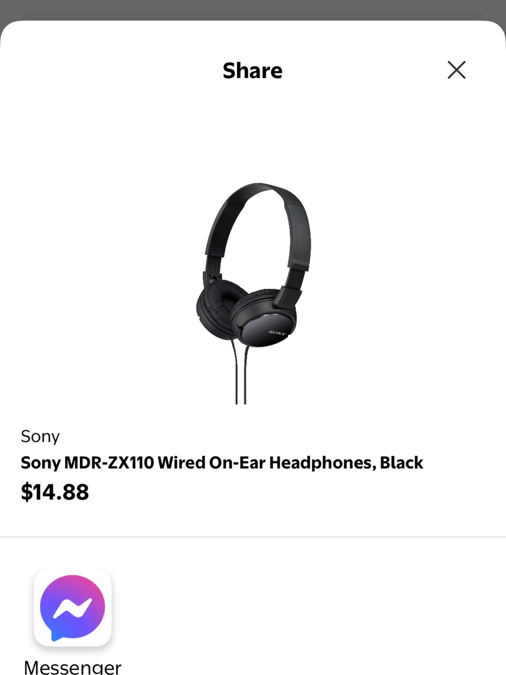 Sony On-Ear Wired Headphones in Black